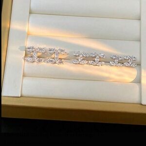 Elegant CC Silver Stud Earrings